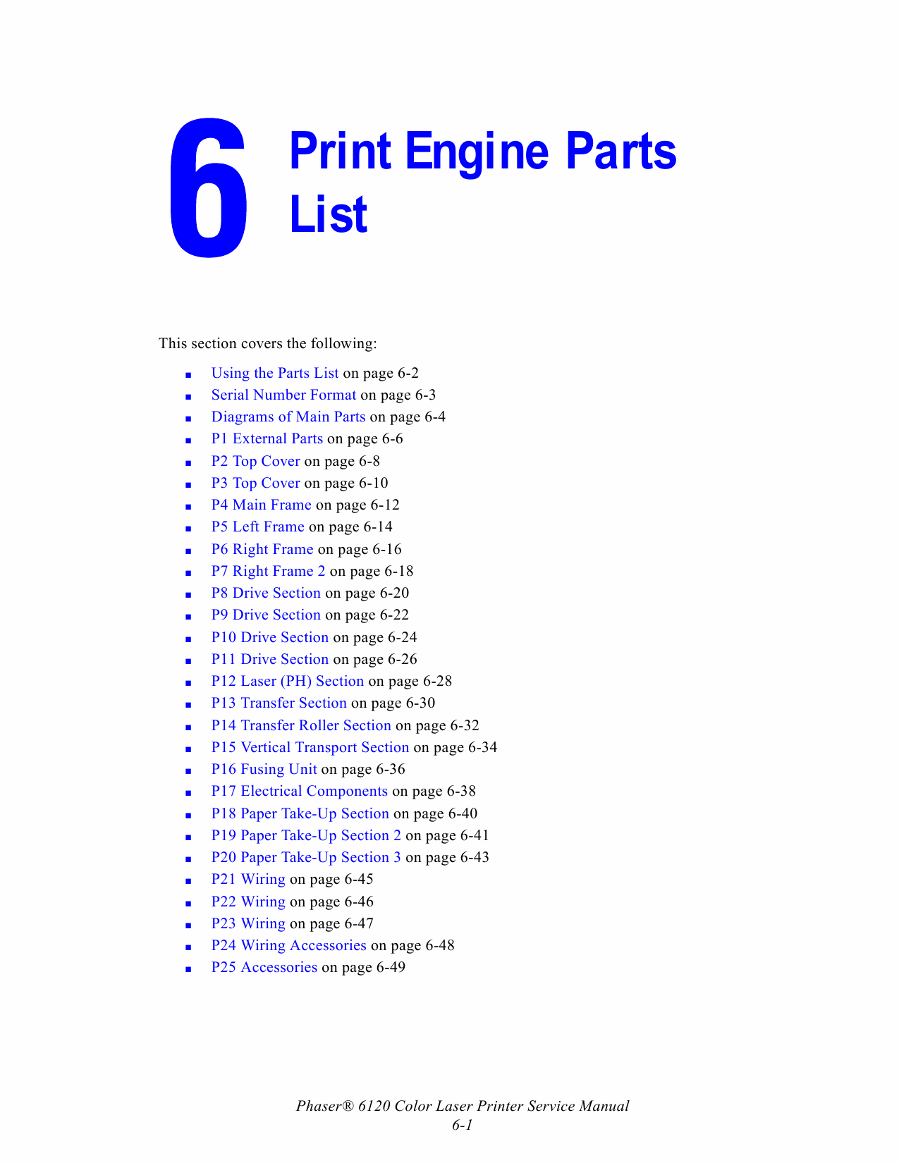 Xerox Phaser 6120 Parts List Manual-1